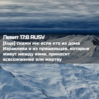 Picture 02 - Левит 17:8 RUSV - [Еще] скажи им: если кто из - Bible Verse Picture