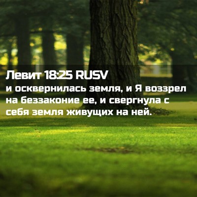 Picture 02 - Левит 18:25 RUSV - и осквернилась земля, и Я - Bible Verse Picture
