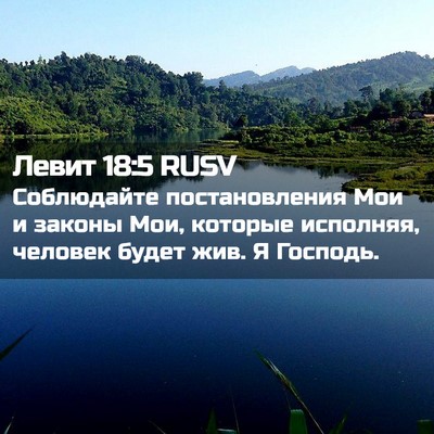 Picture 02 - Левит 18:5 RUSV - Соблюдайте постановления - Bible Verse Picture