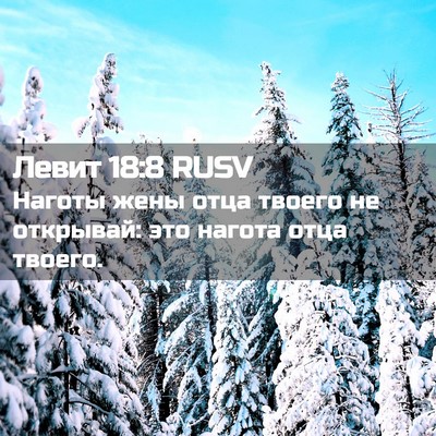 Picture 02 - Левит 18:8 RUSV - Наготы жены отца твоего не - Bible Verse Picture