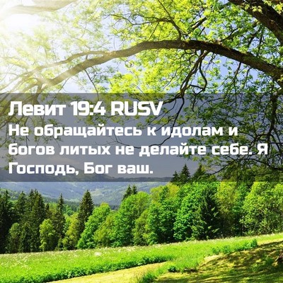 Picture 02 - Левит 19:4 RUSV - Не обращайтесь к идолам и - Bible Verse Picture