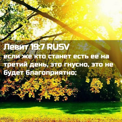 Picture 02 - Левит 19:7 RUSV - если же кто станет есть ее - Bible Verse Picture