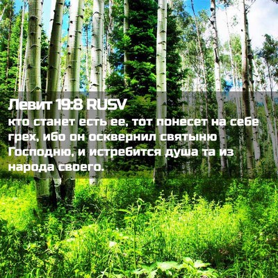 Picture 02 - Левит 19:8 RUSV - кто станет есть ее, тот - Bible Verse Picture
