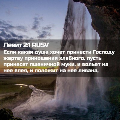 Picture 02 - Левит 2:1 RUSV - Если какая душа хочет - Bible Verse Picture