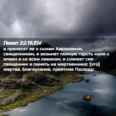 Picture 02 - Левит 2:2 RUSV - и принесет ее к сынам - Bible Verse Picture
