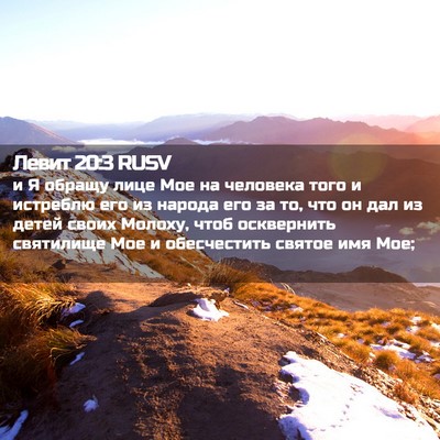 Picture 02 - Левит 20:3 RUSV - и Я обращу лице Мое на - Bible Verse Picture