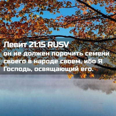 Picture 02 - Левит 21:15 RUSV - он не должен порочить - Bible Verse Picture