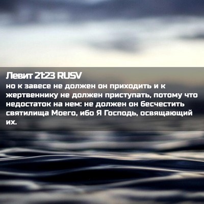Picture 02 - Левит 21:23 RUSV - но к завесе не должен он - Bible Verse Picture