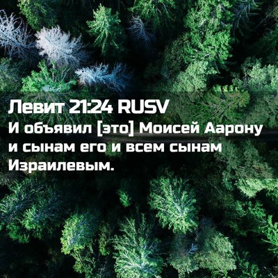 Picture 02 - Левит 21:24 RUSV - И объявил [это] Моисей - Bible Verse Picture