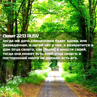 Picture 02 - Левит 22:13 RUSV - когда же дочь священника - Bible Verse Picture