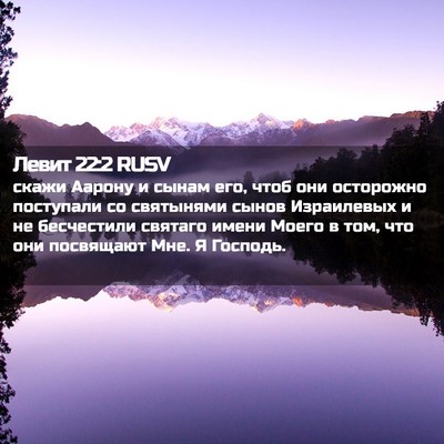 Picture 02 - Левит 22:2 RUSV - скажи Аарону и сынам его, - Bible Verse Picture