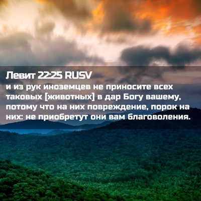 Picture 02 - Левит 22:25 RUSV - и из рук иноземцев не - Bible Verse Picture
