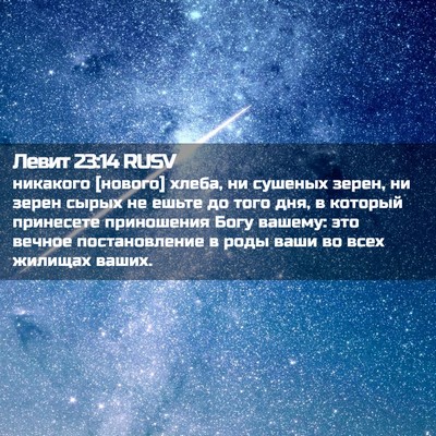 Picture 02 - Левит 23:14 RUSV - никакого [нового] хлеба, ни - Bible Verse Picture