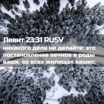 Picture 02 - Левит 23:31 RUSV - никакого дела не делайте: - Bible Verse Picture