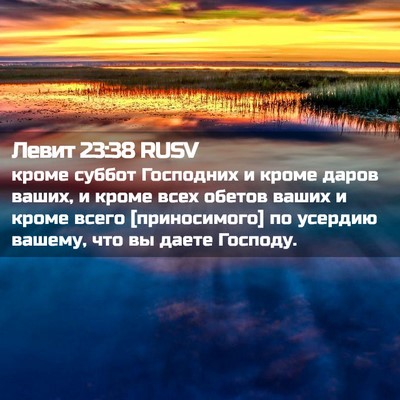 Picture 02 - Левит 23:38 RUSV - кроме суббот Господних и - Bible Verse Picture