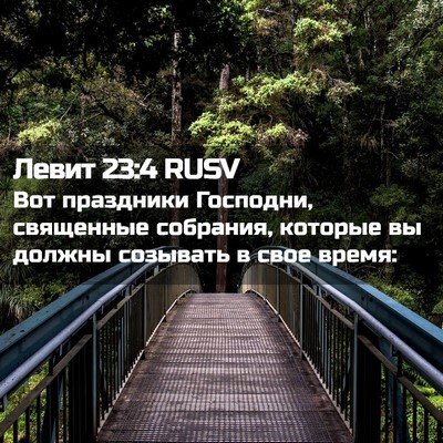 Picture 02 - Левит 23:4 RUSV - Вот праздники Господни, - Bible Verse Picture