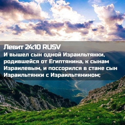 Picture 02 - Левит 24:10 RUSV - И вышел сын одной - Bible Verse Picture