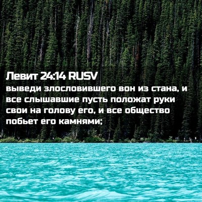 Picture 02 - Левит 24:14 RUSV - выведи злословившего вон - Bible Verse Picture