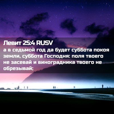 Picture 02 - Левит 25:4 RUSV - а в седьмой год да будет - Bible Verse Picture