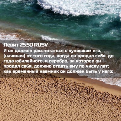 Picture 02 - Левит 25:50 RUSV - И он должен рассчитаться с - Bible Verse Picture