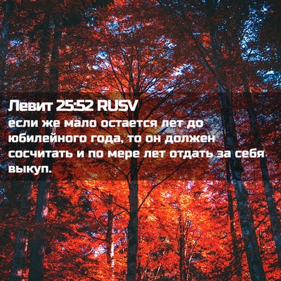 Picture 02 - Левит 25:52 RUSV - если же мало остается лет - Bible Verse Picture