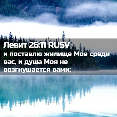 Picture 02 - Левит 26:11 RUSV - и поставлю жилище Мое - Bible Verse Picture
