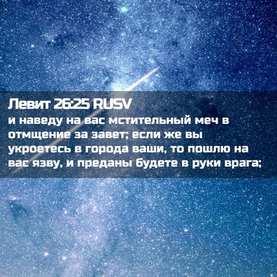 Picture 02 - Левит 26:25 RUSV - и наведу на вас - Bible Verse Picture