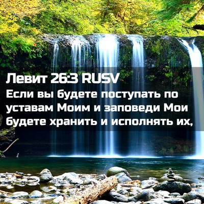 Picture 02 - Левит 26:3 RUSV - Если вы будете поступать - Bible Verse Picture