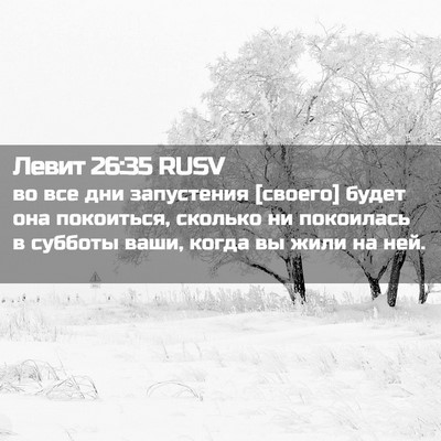 Picture 02 - Левит 26:35 RUSV - во все дни запустения - Bible Verse Picture