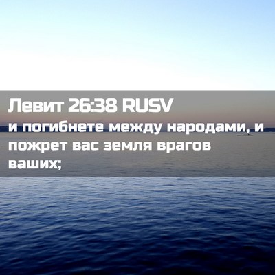 Picture 02 - Левит 26:38 RUSV - и погибнете между - Bible Verse Picture