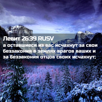 Picture 02 - Левит 26:39 RUSV - а оставшиеся из вас - Bible Verse Picture