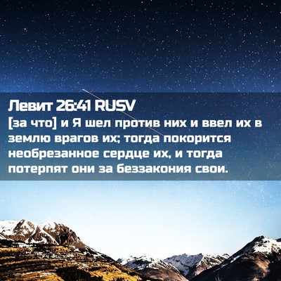 Picture 02 - Левит 26:41 RUSV - [за что] и Я шел против них и - Bible Verse Picture