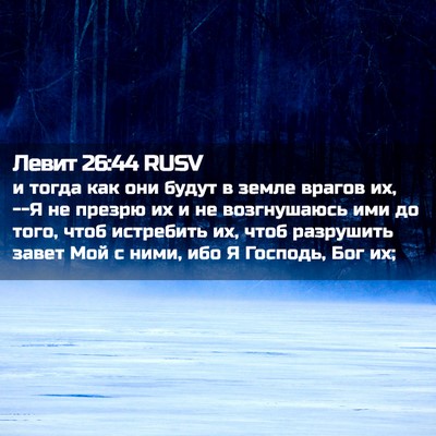 Picture 02 - Левит 26:44 RUSV - и тогда как они будут в - Bible Verse Picture