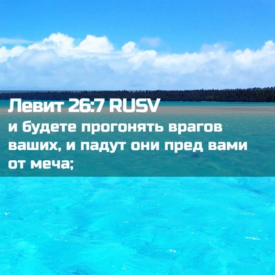 Picture 02 - Левит 26:7 RUSV - и будете прогонять врагов - Bible Verse Picture