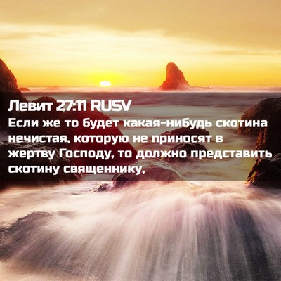 Picture 02 - Левит 27:11 RUSV - Если же то будет - Bible Verse Picture