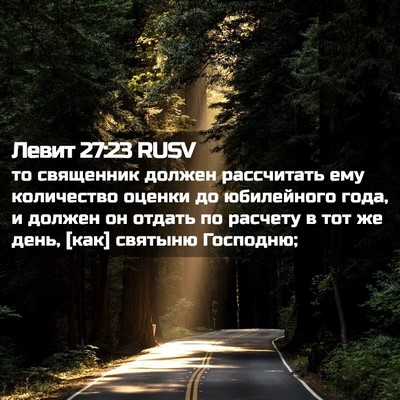 Picture 02 - Левит 27:23 RUSV - то священник должен - Bible Verse Picture