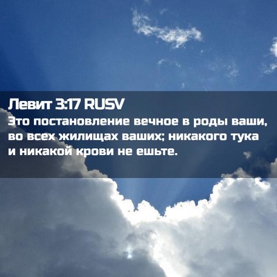 Picture 02 - Левит 3:17 RUSV - Это постановление вечное в - Bible Verse Picture