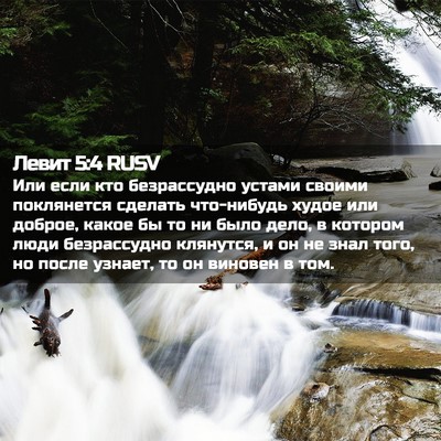 Picture 02 - Левит 5:4 RUSV - Или если кто безрассудно - Bible Verse Picture