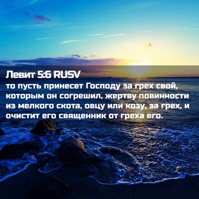 Picture 02 - Левит 5:6 RUSV - то пусть принесет Господу - Bible Verse Picture