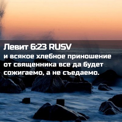 Picture 02 - Левит 6:23 RUSV - и всякое хлебное - Bible Verse Picture