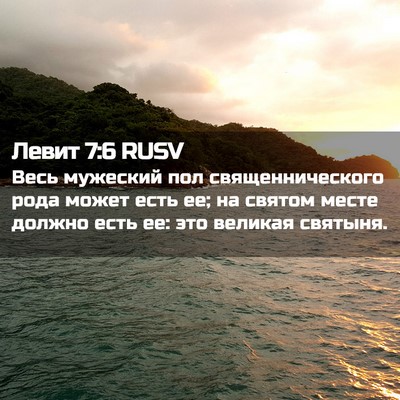 Picture 02 - Левит 7:6 RUSV - Весь мужеский пол - Bible Verse Picture