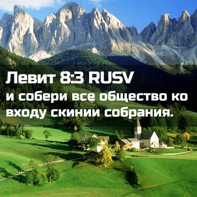 Picture 02 - Левит 8:3 RUSV - и собери все общество ко - Bible Verse Picture