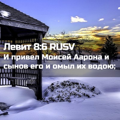 Picture 02 - Левит 8:6 RUSV - И привел Моисей Аарона и - Bible Verse Picture