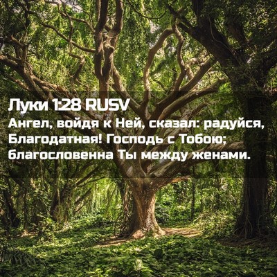 Picture 02 - Луки 1:28 RUSV - Ангел, войдя к Ней, сказал: - Bible Verse Picture
