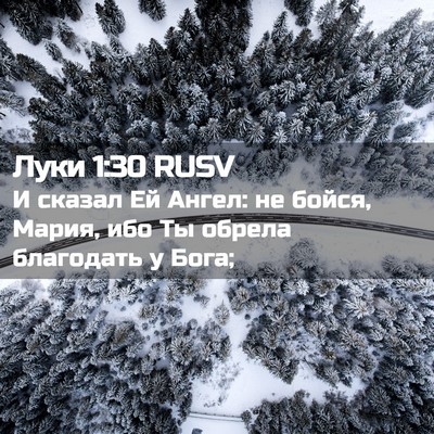 Picture 02 - Луки 1:30 RUSV - И сказал Ей Ангел: не бойся, - Bible Verse Picture