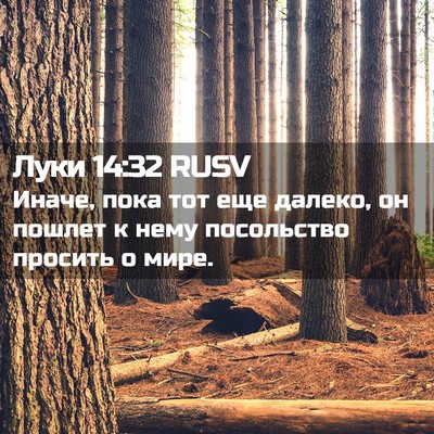 Picture 02 - Луки 14:32 RUSV - Иначе, пока тот еще далеко, - Bible Verse Picture