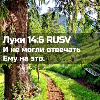 Picture 02 - Луки 14:6 RUSV - И не могли отвечать Ему на - Bible Verse Picture