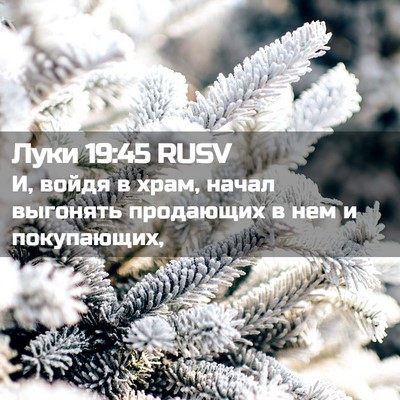 Picture 02 - Луки 19:45 RUSV - И, войдя в храм, начал - Bible Verse Picture