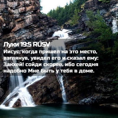 Picture 02 - Луки 19:5 RUSV - Иисус, когда пришел на это - Bible Verse Picture