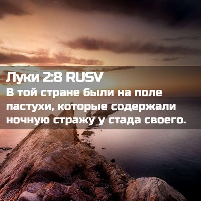 Picture 02 - Луки 2:8 RUSV - В той стране были на поле - Bible Verse Picture